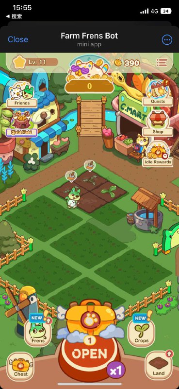 农场养成系小游戏撸空投代币必须手机才能玩小动物会自动种地和收集，产出的金币升级小动物、作物和土地，你要做的就是时不时上去点一下升级即可